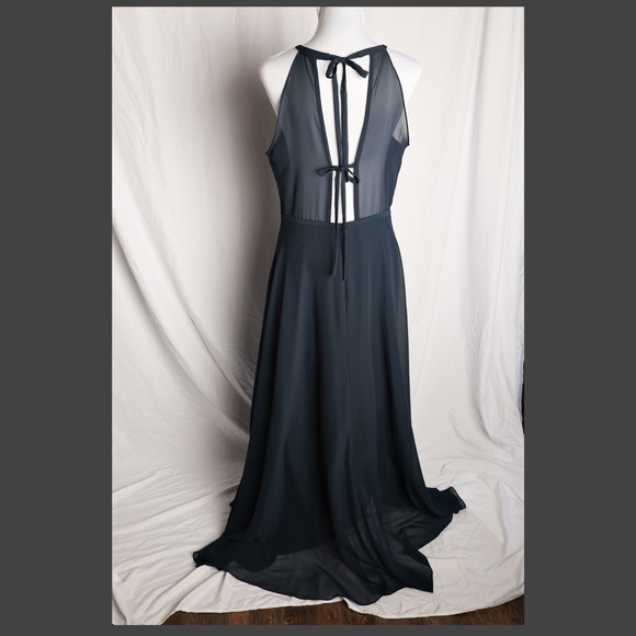 Sorella Vita 9310 Chiffon Dress Navy Tag Size 14 (street size 10-12) NWT - Picture 5 of 13